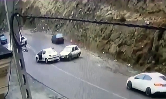 یک بام و دو هوای گازوئیل پاشی عمدی در جاده چالوس